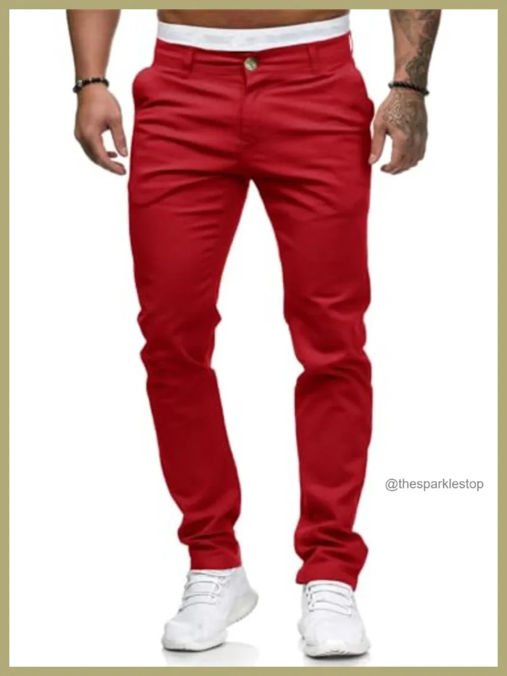 Men's Slim Fit Stretch Chino Pants Wrinkle-Free Flat-Front 98% Cotton 2% Spandex